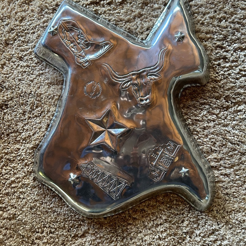 Arthur Court Lone Star State Of Texas Chip Tray Aluminum Party Southwest - Picture 3 of 4